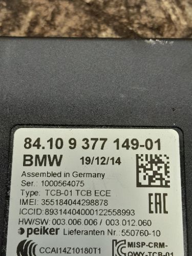 BMW 3 SERIES TELEMATIC CONTROL UNIT MODULE F30 320D EFFICIENT DYNAMICS