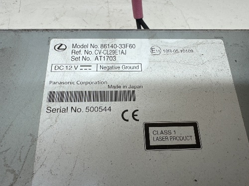 LEXUS ES HEAD UNIT 300H HEV 2018-2023 RADIO HEAD UNIT